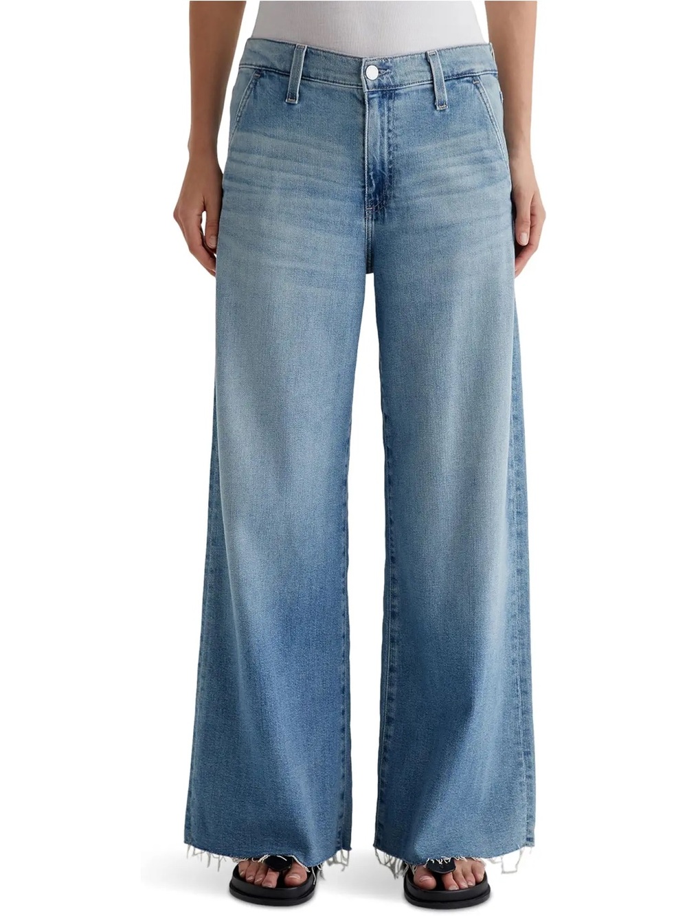 Stella Mid-Rise Ankle Low Slung Palazzo Wide Leg Jeans Size 25